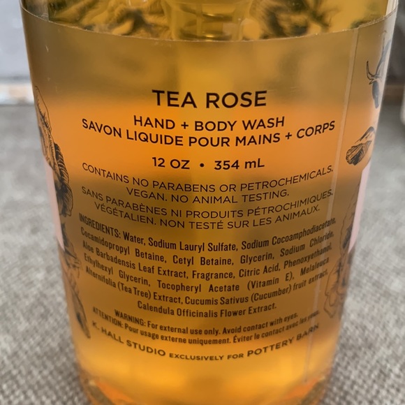 POTTERYBARN Tea Rose Hand + Body Wash 12oz. (Rare, Discontinued) NWT - Picture 5 of 6